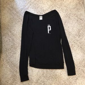 Off the shoulder / scoop neck VS sweatshirt